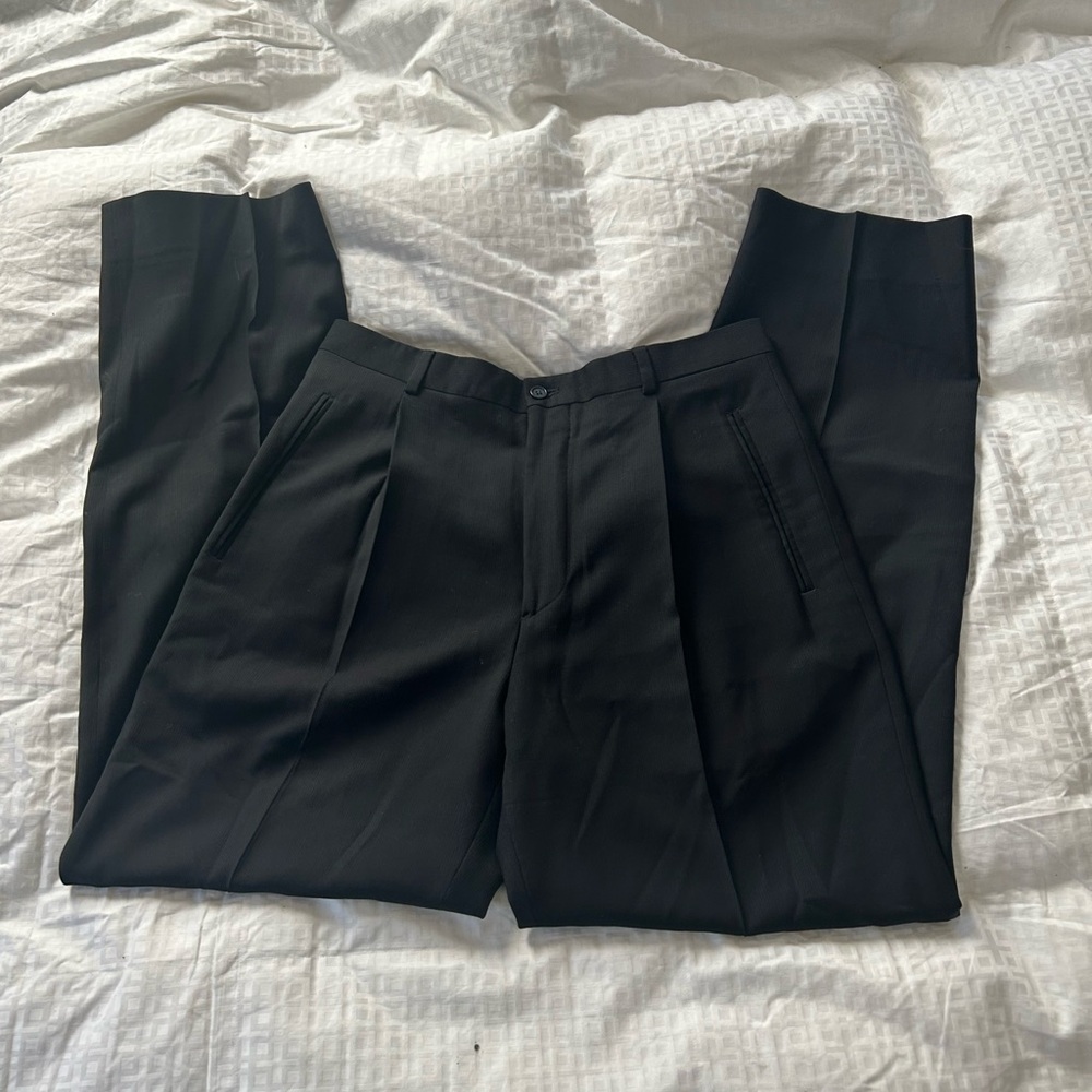 Armani Collezioni Wool Black Trousers - Made in Italy - Men’s Size 32